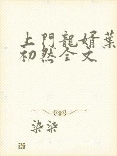 上门龙婿叶辰萧初然全文