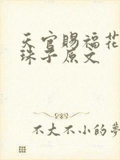 天官赐福花怜塞珠子原文