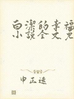 白洁的幸福生活小说全文免费笔趣阁阅读封面