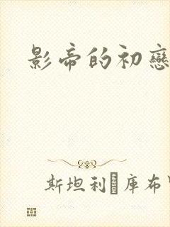 影帝的初恋封面