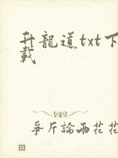升龙道txt下载
