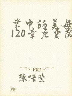 掌中的美母版主120章免费阅读
