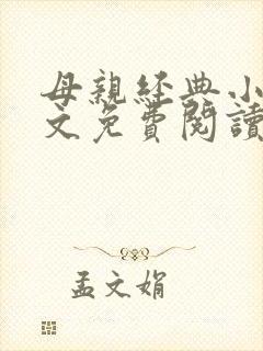 母亲经典小说全文免费阅读封面