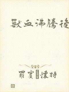 兽血沸腾后传封面