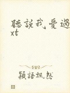 听说我爱过你txt