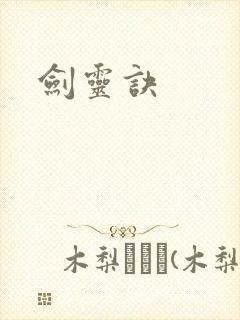 剑灵诀封面