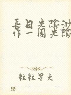 长日光阴渺渺乱作一团光阴似箭封面