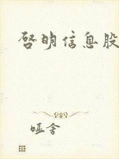 启明信息股吧