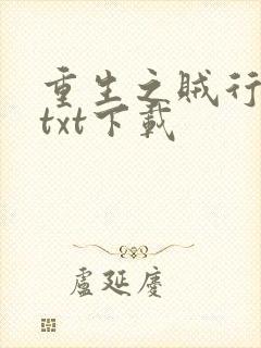 重生之贼行天下txt下载封面