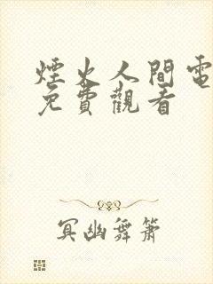 烟火人间电视剧免费观看
