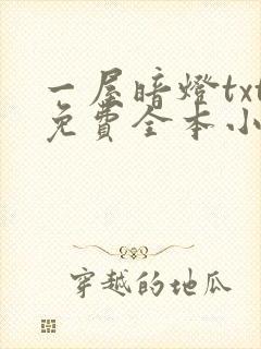 一屋暗灯txt免费全本小说电子书