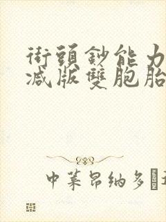 街头钞能力无删减版双胞胎