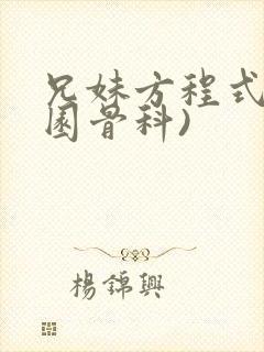 兄妹方程式(校园骨科)