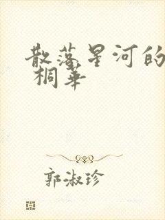 散落星河的记忆 桐华封面