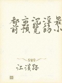 都市沉浮最快超前预览的小说3030