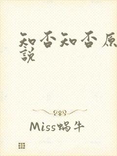 知否知否原著小说