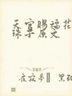天官赐福花怜塞珠子原文