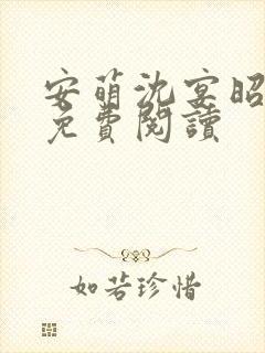 安萌沈宴昭小说免费阅读