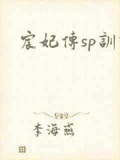 宸妃传sp训诫