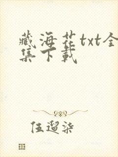 藏海花txt全集下载封面