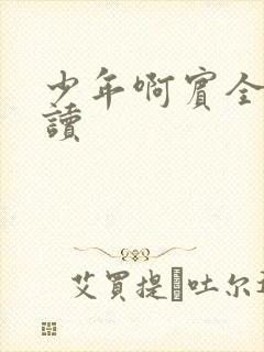 少年啊宾全文阅读