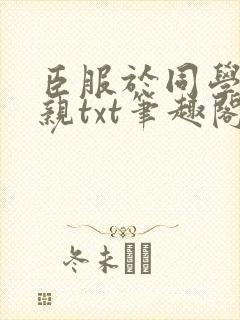 臣服于同学的母亲txt笔趣阁封面
