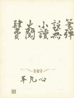 肆火小说笔趣免费阅读无弹窗