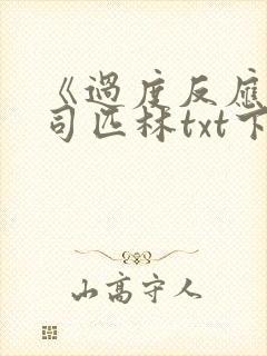 《过度反应》阿司匹林txt下载