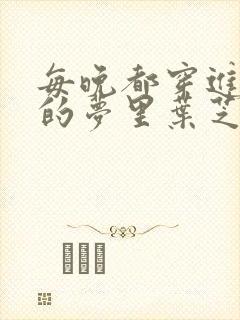 每晚都穿进男神的梦里叶芝琴小说