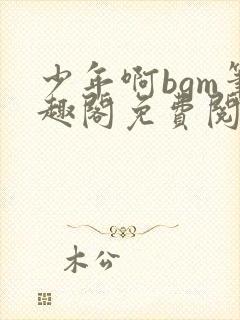 少年啊bgm笔趣阁免费阅读全文下载
