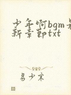少年啊bgm最新章节txt