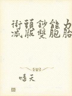 街头钞能力无删减版双胞胎封面