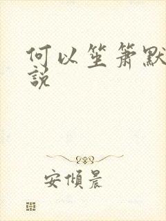 何以笙箫默 小说