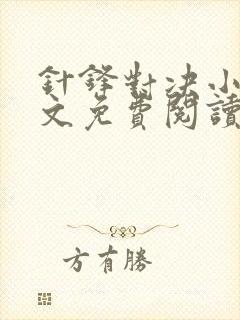 针锋对决小说全文免费阅读完整版