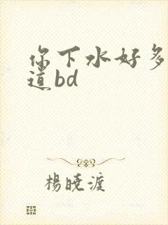 你下水好多下水道bd