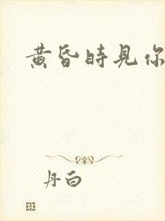 黄昏时见你