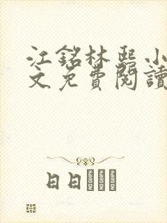 江铭林熙小说全文免费阅读