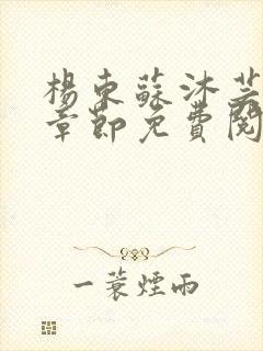 杨东苏沐芸最新章节免费阅读小说