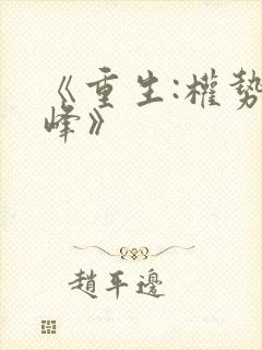 《重生:权势巅峰》