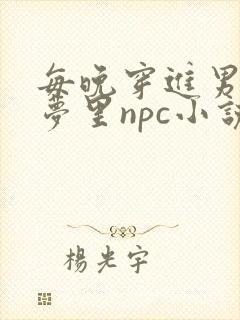 每晚穿进男神的梦里npc小说封面