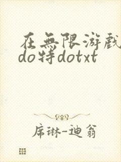 在无限游戏大里do特dotxt封面