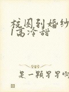 校园到婚纱1V1高冷甜