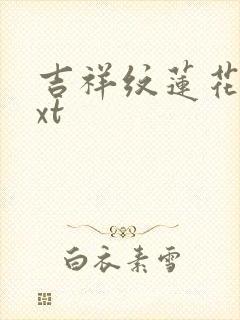 吉祥纹莲花楼txt