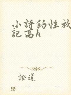 小诗的性放荡日记高h