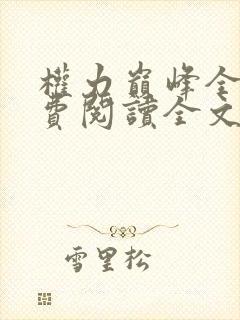权力巅峰全本免费阅读全文