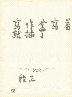 写作业写着写着就插了
