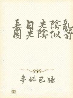 长日光阴乱作一团光阴似箭眇眇