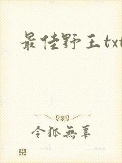 最佳野王txt