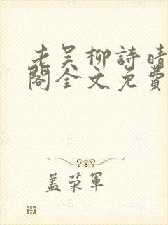 老吴柳诗晴笔趣阁全文免费阅读