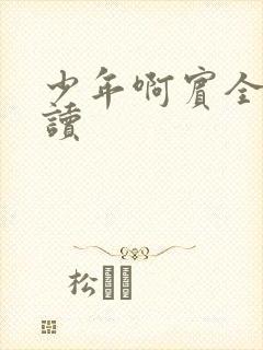 少年啊宾全文阅读